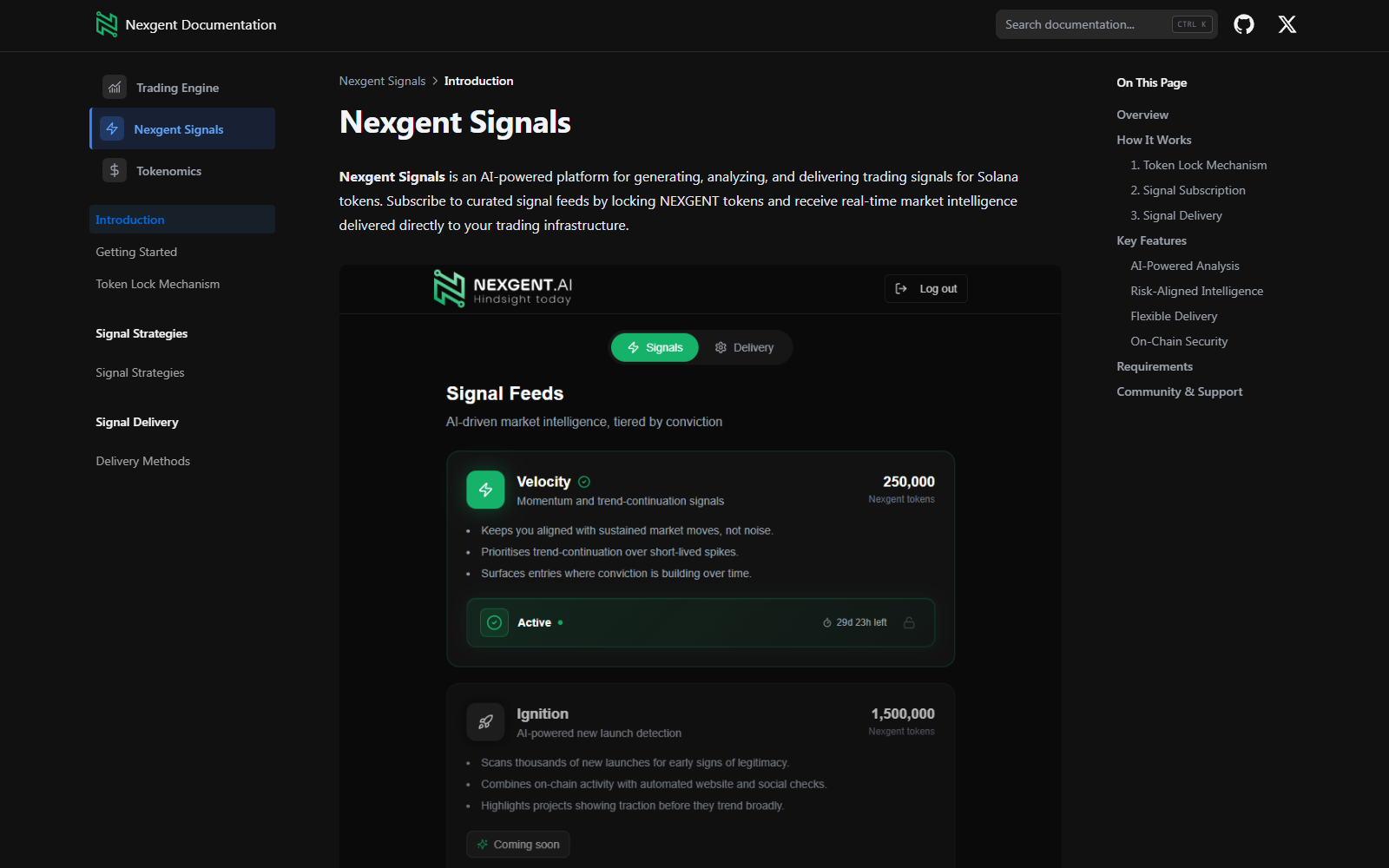 Signal documentation